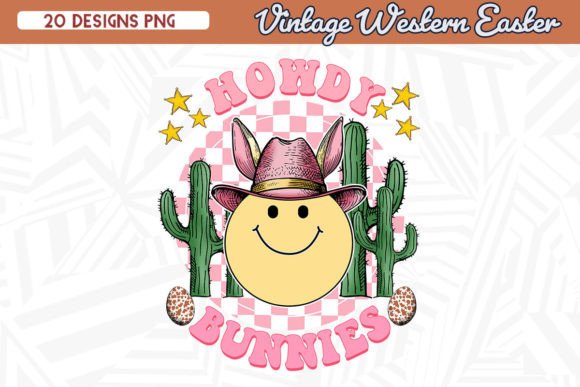 Howdy Bunnies Smiley Face Western Easter