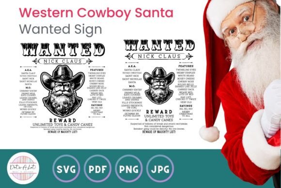Western Santa Wanted Sign Laser Cut File Review